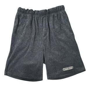 CALVIN KLEIN Mens Dark Navy Blue Terry Cloth Shorts Logo Lounge Shorts Small